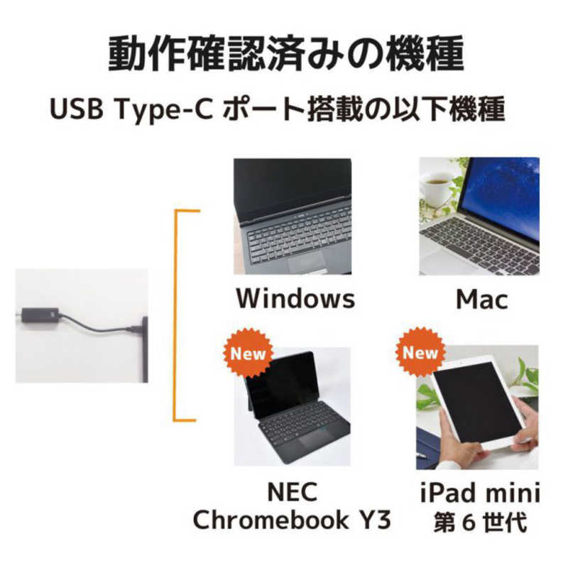 ラトックシステム ラトックシステム USB Type-C ギガビット対応LANアダプター ［Type-Cオス ／LAN］ RSUCLANZ RSUCLANZ