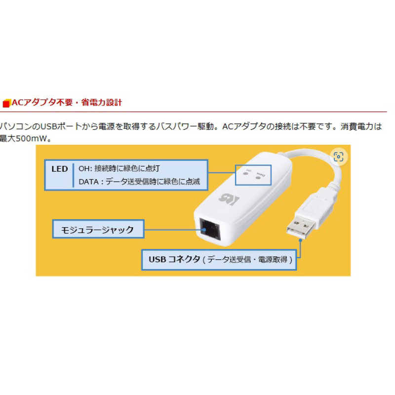 ラトックシステム ラトックシステム 〔モデム〕 USB 56K DATA/14.4K FAX Modem RS-USB56N ホワイト RS-USB56N ホワイト