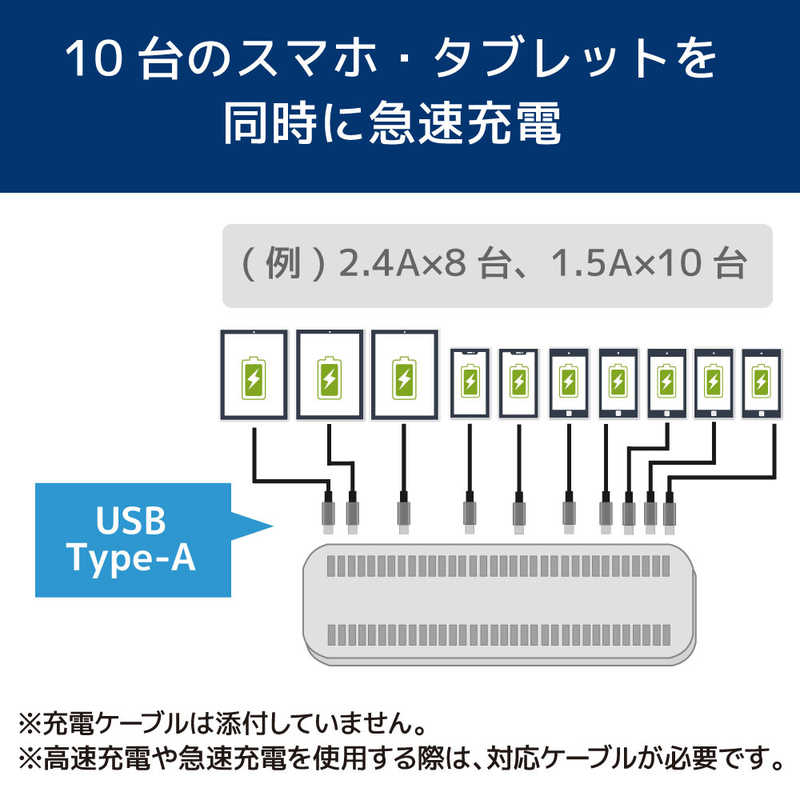 ラトックシステム ラトックシステム USB充電ステーション 10ポート  RS-USBCS10 RS-USBCS10