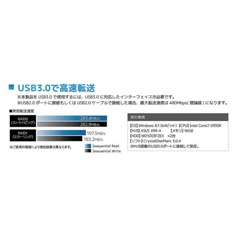 ラトックシステム ラトックシステム USB3.0 RAIDケース (HDD2台用･ホワイトシルバー) ホワイトシルバー [3.5インチ対応 /SATA /2台] RS-EC32-U3RWSZ RS-EC32-U3RWSZ