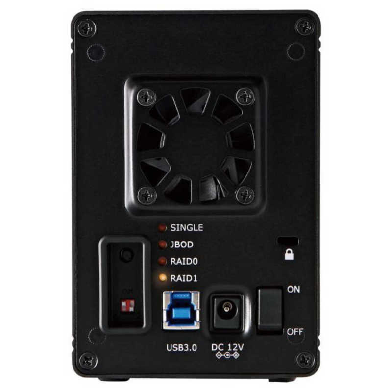 ラトックシステム ラトックシステム USB3.0 RAIDケース （HDD2台用・ブラック） ［3.5インチ対応 ／SATA ／2台］ RSEC32U3RZ RSEC32U3RZ