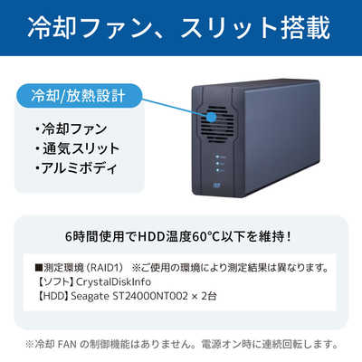 ラトックシステム USB 10Gbps RAIDケース(3.5インチHDD2台用) ［3.5
