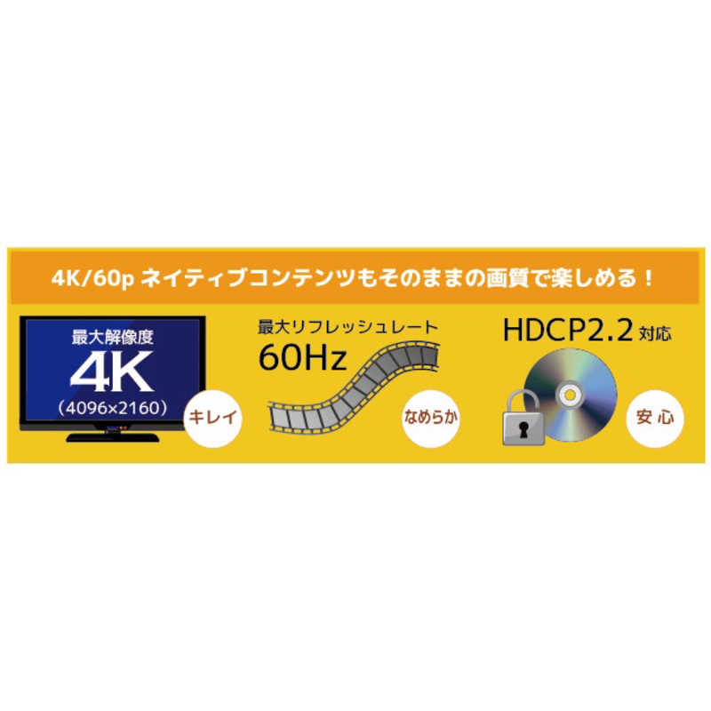 ラトックシステム ラトックシステム 4K60Hz対応 4入力1出力 HDMIセレクター RP-HDSW41-4K RP-HDSW41-4K
