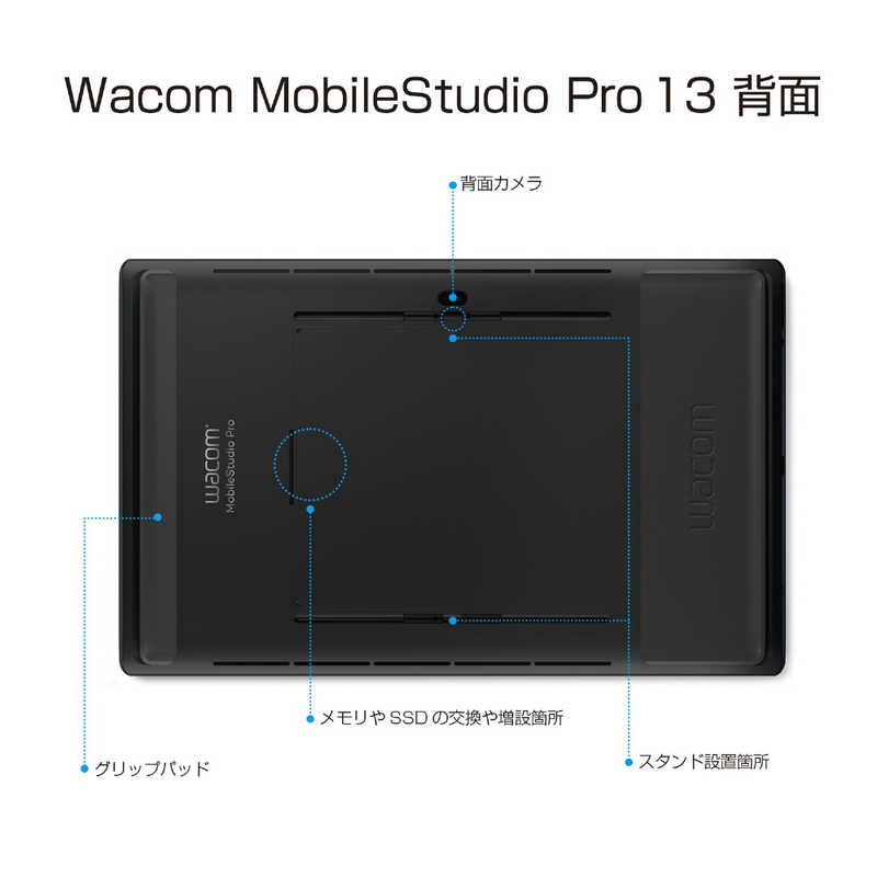 WACOM WACOM 液晶ペンタブレット(OS：Windows 10 Pro /CPU：Core i7 /ストレージ：512GB /メモリ：16GB) MobileStudio Pro 13 [13.3型] DTHW1321HK0D DTHW1321HK0D
