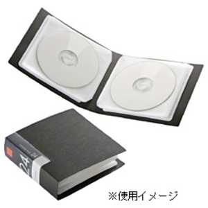 BUFFALO CD/DVDファイル 24枚収納 ブラック BSCD01F24BK