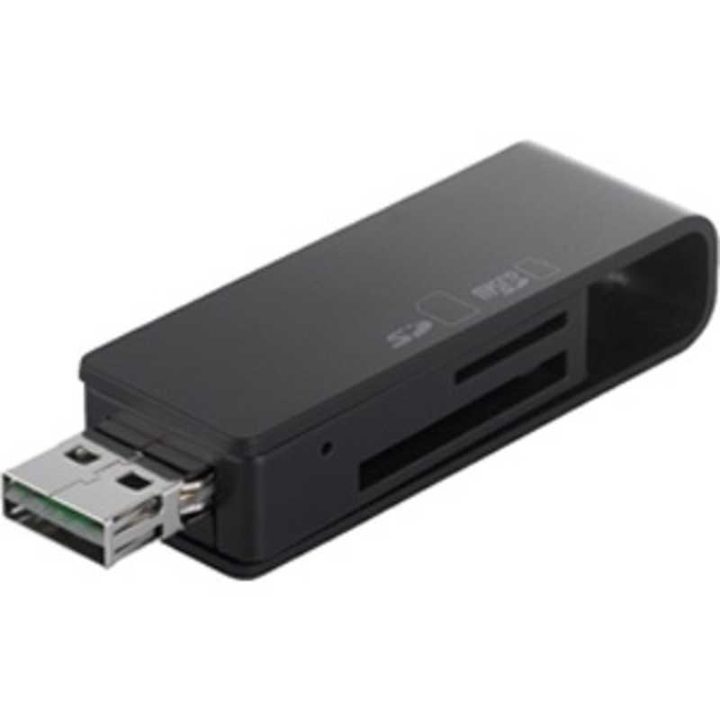 BUFFALO BUFFALO SD専用高速カードリーダーライター どっちもUSBコネクター採用 (ブラック) BSCRD05U2BK  BSCRD05U2BK 