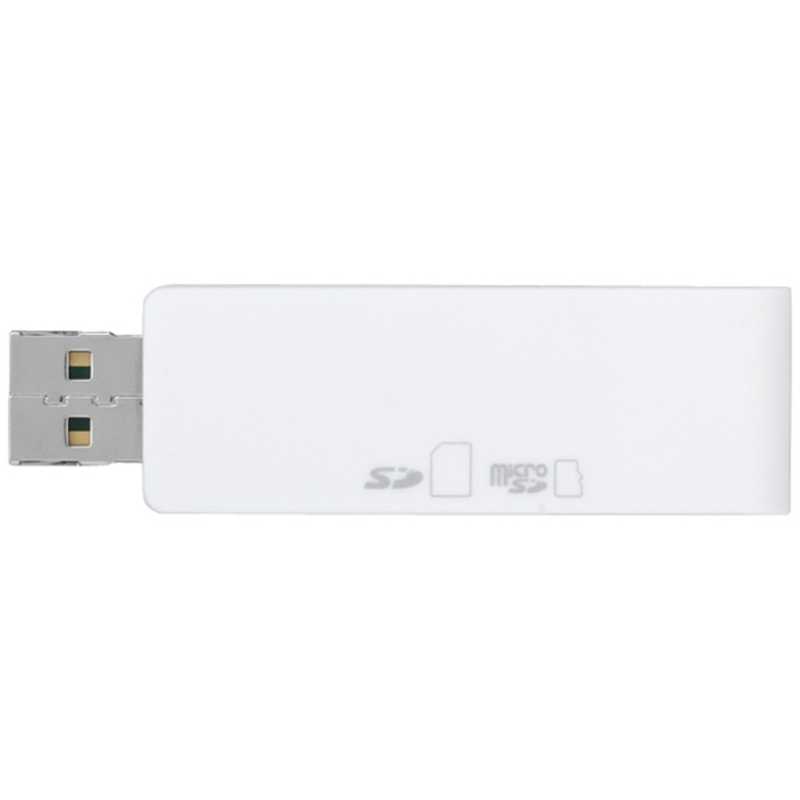 BUFFALO BUFFALO カードリーダー・ライター microSD/SDカード専用 ホワイト (USB2.0) BSCRD05U2WH BSCRD05U2WH