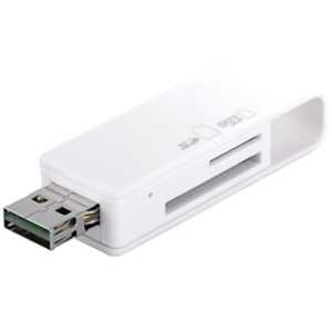 BUFFALO カードリーダー・ライター microSD/SDカード専用 ホワイト (USB2.0) BSCRD05U2WH