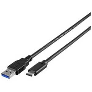 BUFFALO 2.0m[USB-C⇔USB-A]3.1 Gen1ケーブル 充電･転送 ブラック BSUAC31120BK