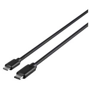 BUFFALO 1.0m[USB-C⇔USB microB]2.0ケーブル 充電･転送 ブラック BSUMBC210BK