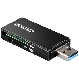 BUFFALO カードリーダー microSD/SDカード専用 ブラック (USB3.0/2.0) BSCR27U3BK