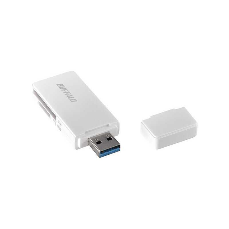 BUFFALO BUFFALO カードリーダー microSD/SDカード専用 ホワイト (USB3.0/2.0) BSCR27U3WH BSCR27U3WH