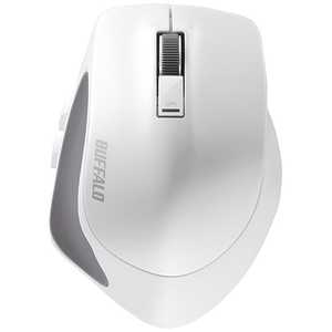 BUFFALO マウス Premium Fit Lサイズ [BlueLED /無線(ワイヤレス) /5ボタン /Bluetooth] ホワイト BSMBB500LWH