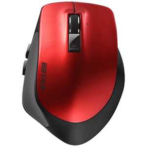 BUFFALO マウス Premium Fit Lサイズ [BlueLED /無線(ワイヤレス) /5ボタン /Bluetooth] レッド BSMBB500LRD