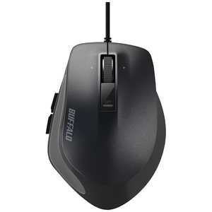 BUFFALO ޥ Premium Fit M [BlueLED /ͭ /5ܥ /USB] ֥å BSMBU500MBK