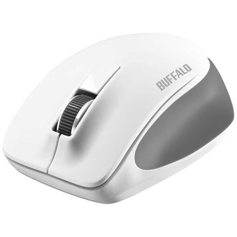 BUFFALO BUFFALO Premium Fitマウス 無線/BlueLED光学式/静音/3ボタン/Mサイズ BSMBW300MWH ホワイト BSMBW300MWH ホワイト