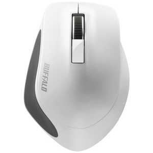 BUFFALO Premium Fitマウス 無線/BlueLED光学式/静音/3ボタン/Mサイズ BSMBW300MWH ホワイト