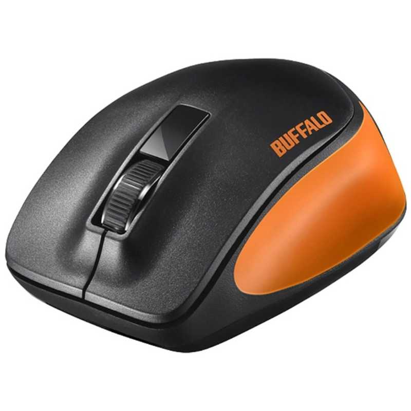 BUFFALO BUFFALO Premium Fitマウス 無線/BlueLED光学式/静音/3ボタン/Mサイズ BSMBW300MOR オレンジ BSMBW300MOR オレンジ