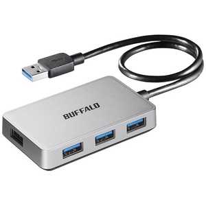 BUFFALO USB3.0ハブ[4ポート･バスパワー･Mac/Win] マグネット付 シルバー BSH4U300U3SV