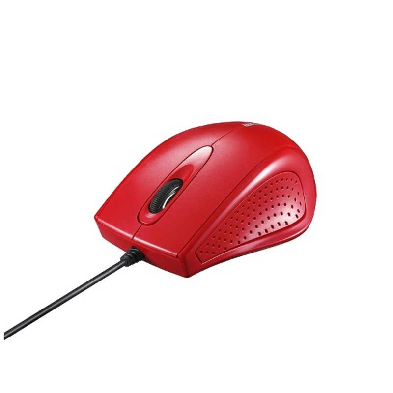 BUFFALO BUFFALO 有線IR LED式マウス[USB 1.25m･Mac/Win](3ボタン) BSMRU050RD レッド BSMRU050RD レッド