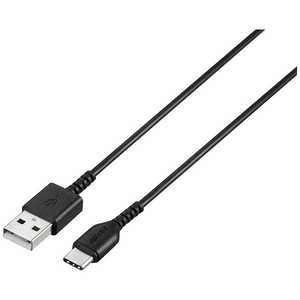 BUFFALO 1m[USB-C ⇔ USB-A]2.0ケｰブル 充電･転送 ブラック BSMPCAC210BK