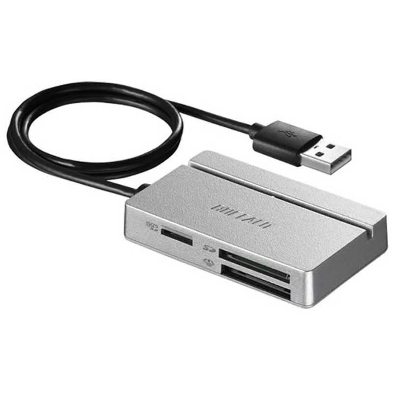BUFFALO BUFFALO USB2.0 マルチカードリーダーライター (シルバー) BSCR100U2SV BSCR100U2SV