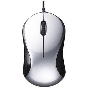 BUFFALO マウス [BlueLED /有線 /3ボタン /USB] シルバー BSMBU108SV
