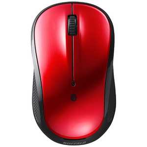 BUFFALO マウス [BlueLED /無線(ワイヤレス) /3ボタン /Bluetooth] レッド BSMBB108RD