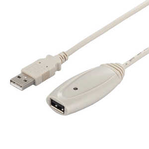 BUFFALO USB2.0リピーターケーブル (A to A) 5m ホワイト BCUAAR250WH