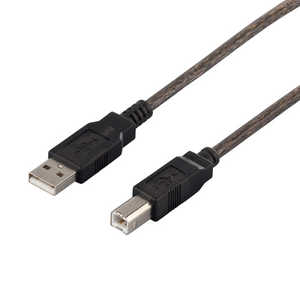 BUFFALO USB2.0ケーブル (A to B) ブラックスケルトン 0.7m BCUAB207BS