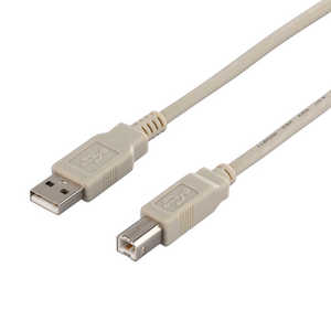 BUFFALO USB2.0ケーブル (A to B) アイボリー 0.7m BCUAB207IV