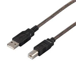 BUFFALO USB2.0ケーブル (A to B) ブラックスケルトン 1.5m BCUAB215BS