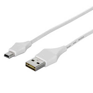 BUFFALO どっちもUSB2.0ケーブル A to miniB 0.5m ホワイト BCUAMND205WH