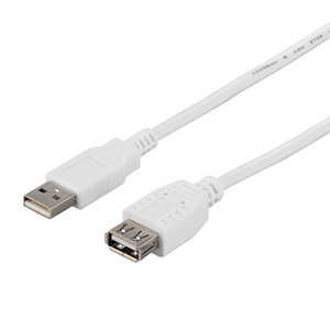 BUFFALO USB2.0延長ケーブル (A to A) 1.5m ホワイト BCUAA215WH