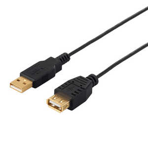 BUFFALO USB2.0延長ケーブル (A to A) スリム 0.5m ブラック BCUAASM205BK BUFFALO USB2.0延長ケーブル (A to A) スリム 0.5m ブラック BCUAASM205BK