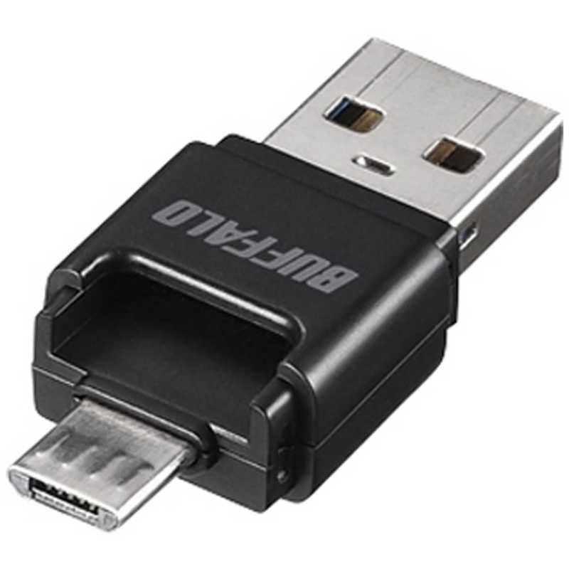 BUFFALO BUFFALO カードリーダー microSD専用 ブラック (USB3.0/2.0 /スマホ対応) BSCRM118U3BK BSCRM118U3BK