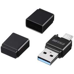 BUFFALO カードリーダー microSD専用 ブラック (USB3.0/2.0 /スマホ対応) BSCRM118U3BK