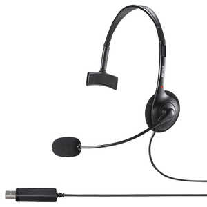BUFFALO 片耳ヘッドバンド式ヘッドセット USB接続 BSHSHUM110BK ブラック BUFFALO 片耳ヘッドバンド式ヘッドセット USB接続 BSHSHUM110BK ブラック