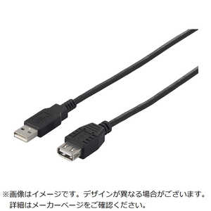 BUFFALO USB-A延長ケーブル ［USB-A オス→メス USB-A / 5m / 転送 / USB2.0］ ブラック BU2AA50BK
