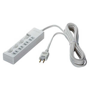 BUFFALO 2ピン式電源タップ 4個口 個別スイッチ 1m BCTAPSW2410WH ホワイト BUFFALO 2ピン式電源タップ 4個口 個別スイッチ 1m BCTAPSW2410WH ホワイト
