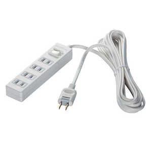 BUFFALO 2ピン式電源タップ 4個口 集中スイッチ 2m BCTAPPS2420WH ホワイト BUFFALO 2ピン式電源タップ 4個口 集中スイッチ 2m BCTAPPS2420WH ホワイト
