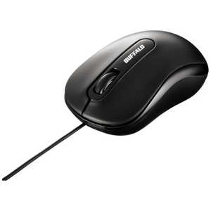 法人バッファロー マウス Mサイズ [光学式 /有線 /3ボタン /USB] ブラック BSMOU050MBKZ