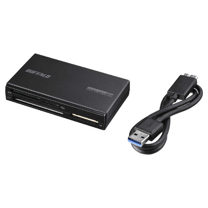 BUFFALO BUFFALO マルチカードリーダー UHS-II対応モデル ブラック (USB3.0/2.0/1.1) BSCR708U3BK BSCR708U3BK