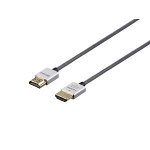 BUFFALO HDMIケーブル Premium シルバー [1m /HDMI⇔HDMI /スリムタイプ /4K対応] BSHDPS210SV シルバ－ [1m /HDMI⇔HDMI /スリムタイプ /イ－サネット対応]