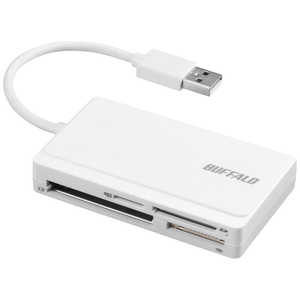 BUFFALO USB2.0 マルチカｰドリｰダｰ ケｰブル収納モデル ホワイト BSCR308U2WH
