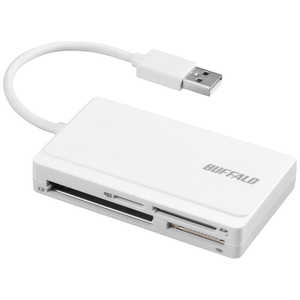 BUFFALO USB2.0 ޥɥ꡼ ֥Ǽǥ (ۥ磻) BSCR308U2WH