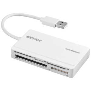 BUFFALO USB2.0 マルチカードリーダー UHS-I対応 (ホワイト) ホワイト BSCR508U2WH