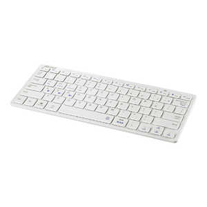 BUFFALO キーボード ［ワイヤレス /Bluetooth］ ホワイト BSKBB318WH ホワイト [Bluetooth /ワイヤレス]