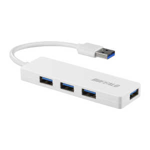 BUFFALO USB-Aϥ (Mac/Windows11б) ۥ磻 [Хѥ /4ݡ /USB3.0б] BSH4U128U3WH ۥ磻