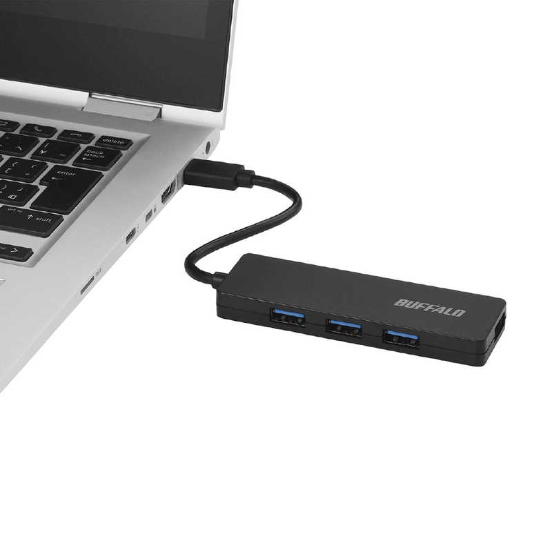 BUFFALO BUFFALO USB-C → USB-A 変換ハブ (Mac/Windows11対応) ブラック [バスパワー /4ポート /USB 3.1 Gen1対応] BSH4U128C1BK ブラック BSH4U128C1BK ブラック